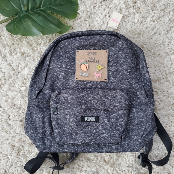 PINK Victoria's Secret Handbags - VS PINK 🍑 NWT Backpack with Pin Set